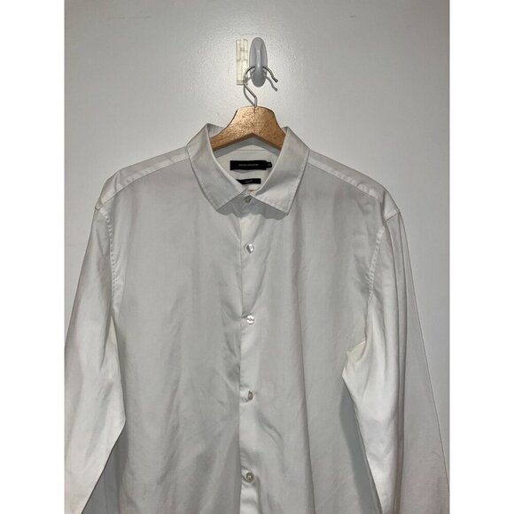 Paco Rabanne White Slim Fit Button-Up Long Sleeve Shirt Men's Size 17.5 - Picture 3 of 8